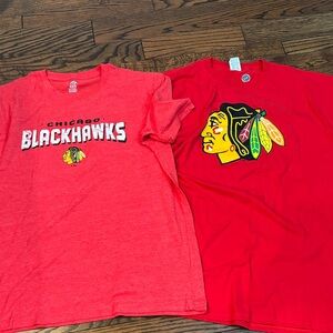 NHL Chicago Blackhawks Red Short Sleeve Tees